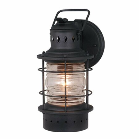 PERFECTTWINKLE Hyannis 6 in. Outdoor Wall Light - Textured Black PE3265512